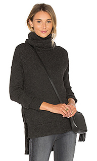 Funnel neck high low sweater - Tejido