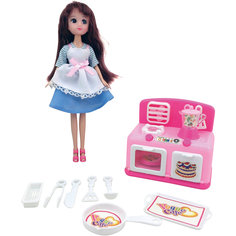 Игровой набор "Кукла, плита, кухонные принадлежности", Krutti