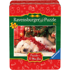 Пазл "Рождественский щенок", 80 деталей, Ravensburger