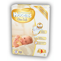 Подгузники Elite Soft (2) 4-7кг, 66 шт., Huggies