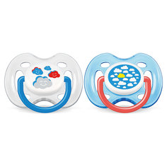 Соска-пустышка 0-6 мес, 2 шт, Classic, Philips Avent, белый/синий