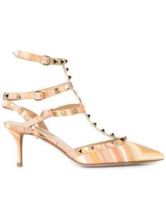 туфли в полоску 'Rockstud' Valentino