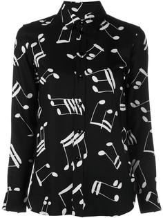 рубашка с белыми нотами Saint Laurent