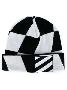 шапка-бини в диагональную полоску Off-White