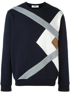 толстовка дизайна колор-блок MSGM