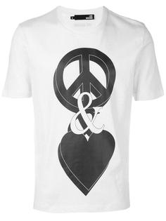 футболка с принтом 'Peace and Love' Love Moschino