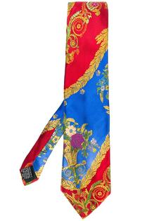 baroque jacquard tie Versace Vintage