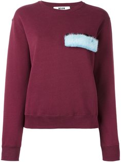 толстовка с меховой деталью MSGM