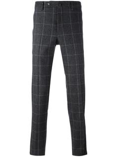 брюки кроя слим в клетку Pt01