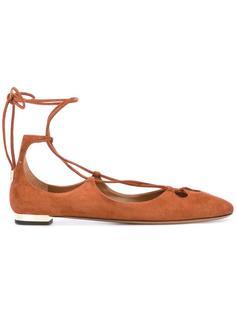 балетки со шнуровкой Aquazzura