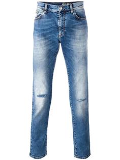 джинсы с потертой отделкой Versace Collection