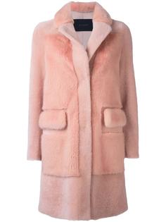 buttoned mid-length coat Blancha