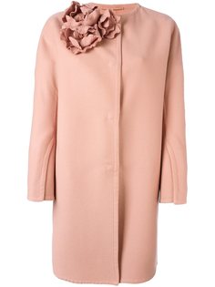 пальто с цветочной аппликацией Ermanno Scervino