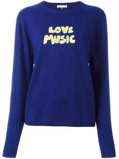 джемпер с принтом-интарсией 'Love Music' Bella Freud