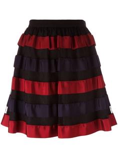 короткая юбка в полоску Red Valentino