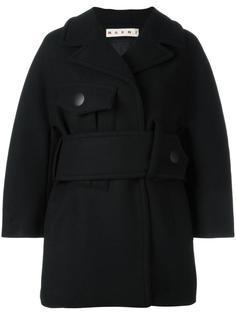 полупальто с широким поясом Marni