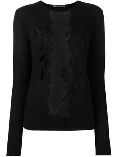lace detailing knit blouse Alberta Ferretti