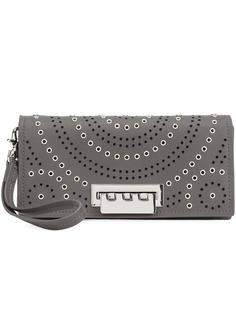 embellished perforated clutch Zac Zac Posen