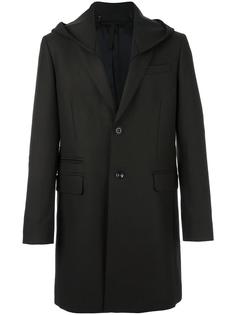 buttoned hooded coat Paolo Pecora