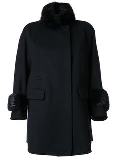 пальто с меховой оторочкой Ermanno Scervino
