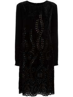 perforated detailing flared dress Alberta Ferretti