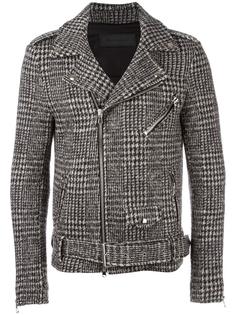 байкерская куртка с узором в ломаную клетку Route Des Garden