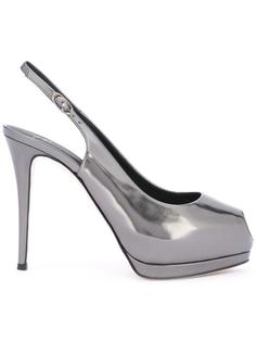 туфли-лодочки с открытой пяткой и эффектом металлик Giuseppe Zanotti Design