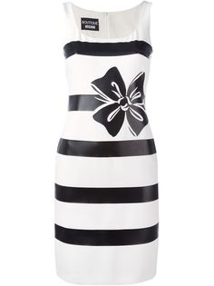 приталенной платье в полоску  Boutique Moschino
