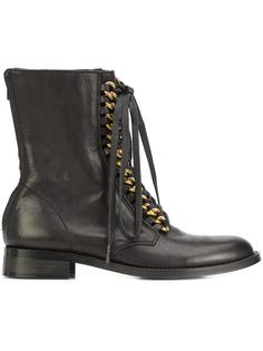 chain back zip boots Yohji Yamamoto