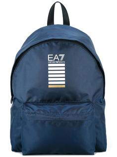logo print zipped backpack Ea7 Emporio Armani