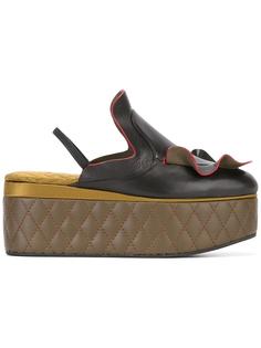 frill trim flatform mules Fendi