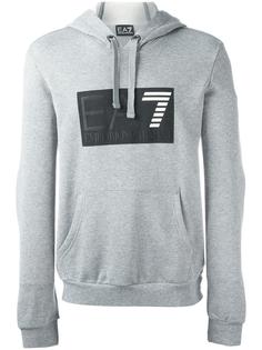 logo print pullover hoodie Ea7 Emporio Armani