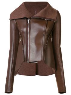 asymmetric zip up leather jacket Rick Owens Lilies