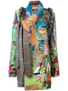 пальто с запахом и нашивками Vivienne Westwood