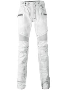 байкерские джинсы Balmain