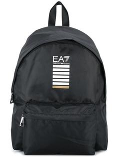 logo print zipped backpack Ea7 Emporio Armani