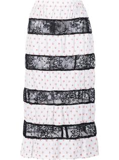 contrast lace stripe skirt Comme Des Garçons Tricot