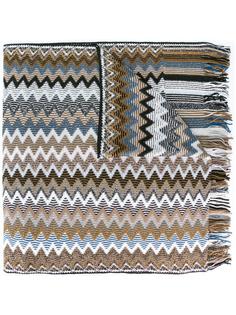 вязаный шарф с узором зигзаг Missoni