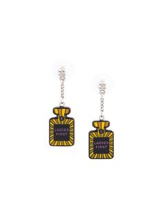 серьги в виде флакона духов  Chanel Vintage