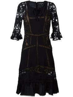 sheer detailing flared dress For Love And Lemons