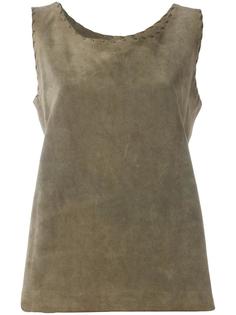 leather tank top Yves Saint Laurent Vintage