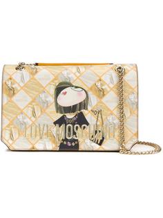 сумка на плечо на цепочке Love Moschino