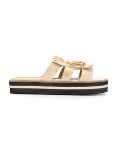 leather flatforms Manolita