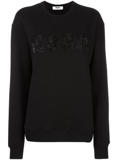 толстовка с вышитым логотипом MSGM