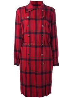 longsleeved check dress Yves Saint Laurent Vintage