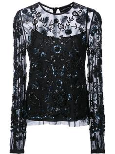 sequined lace overlay blouse Needle &amp; Thread