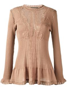 peplum knit blouse Alberta Ferretti