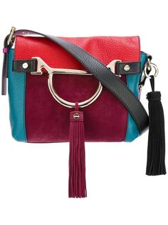 colour block tassel shoulder bag Borbonese