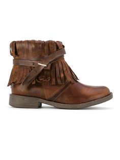 fringed ankle boots Manolita