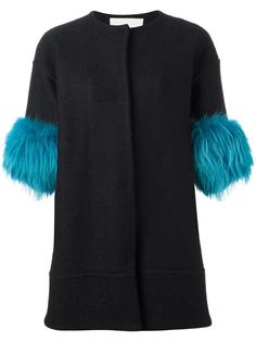 fur sleeves coat  Ava Adore
